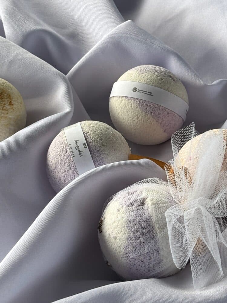 Bath Bombs in Tulle Packaging